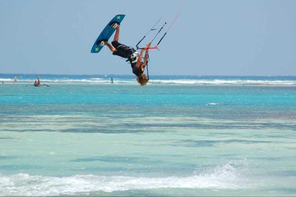 Kite surfing at Diani beach